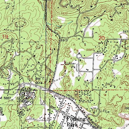Topographic Map of Granite Mountain Middle School, AZ