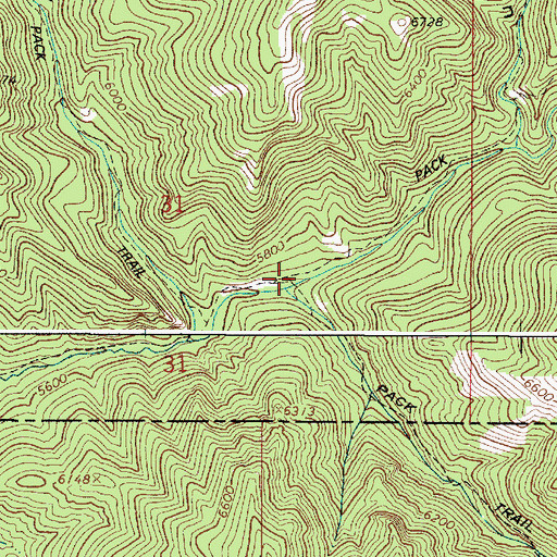 Topographic Map of Little Burns Canyon, ID