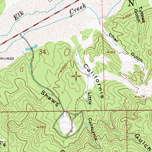 Topographic Map of Little California Gulch, ID