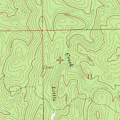 Topographic Map of Little French Creek, ID