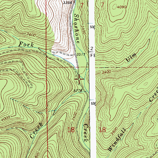 Topographic Map of Little Lost Fork, ID