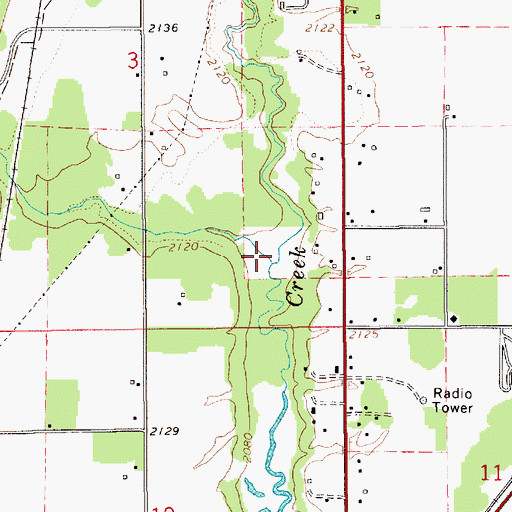 Topographic Map of Little Sand Creek, ID