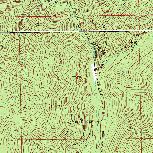 Topographic Map of Little Slate Creek, ID