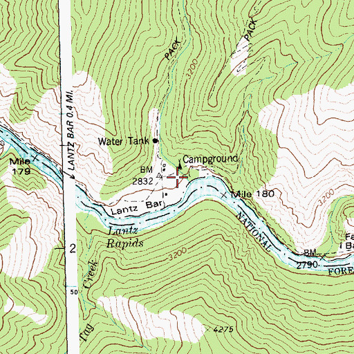 Topographic Map of Little Squaw Creek, ID