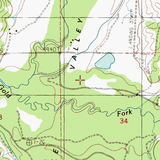 Topographic Map of Little Valley, ID