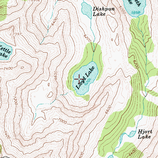 Topographic Map of Lloyd Lake, ID