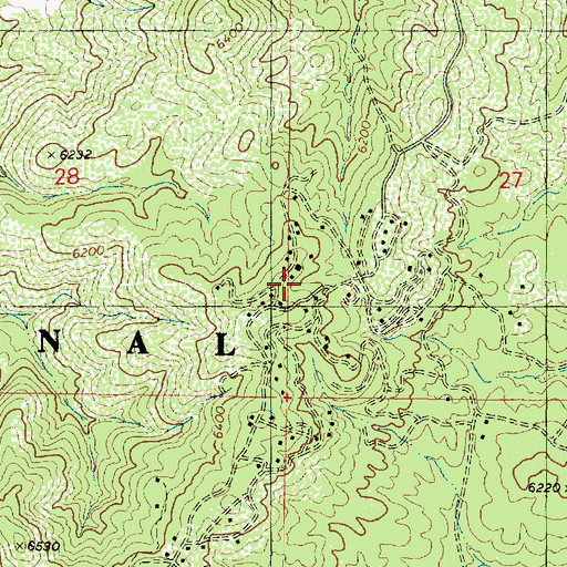 Topographic Map of Highland Park, AZ
