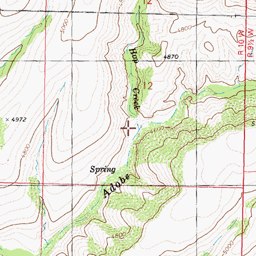 Topographic Map of Hop Creek, AZ