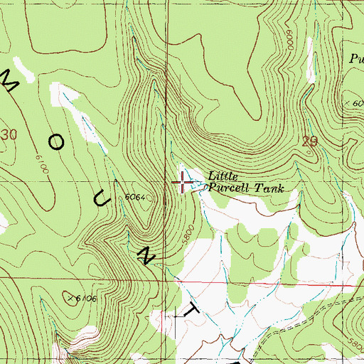 Topographic Map of Little Purcell Tank, AZ