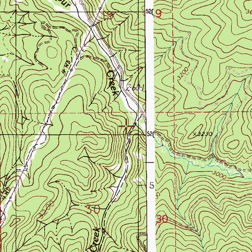 Topographic Map of Log Creek, ID
