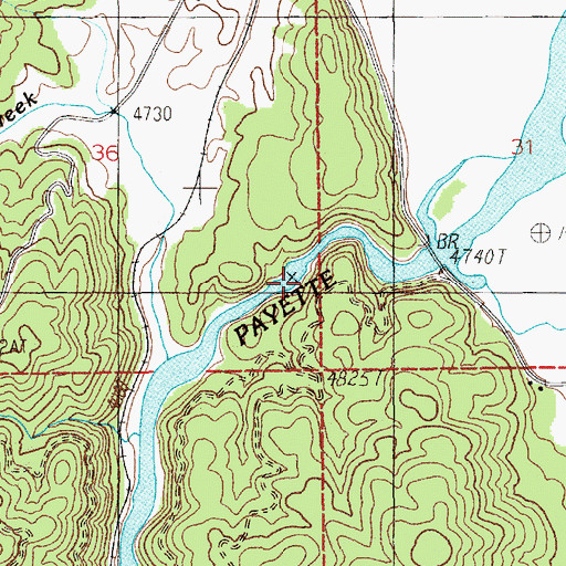 Topographic Map of Long Valley, ID