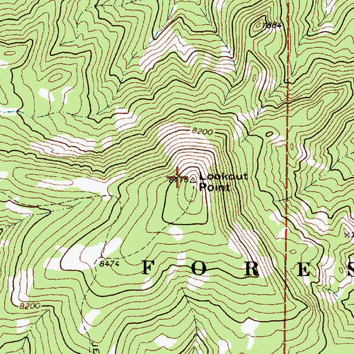 Topographic Map of Lookout Point, ID