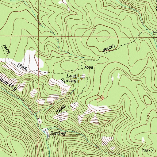 Topographic Map of Lost Spring, ID