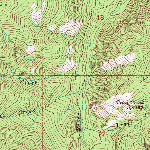 Topographic Map of Louise Creek, ID