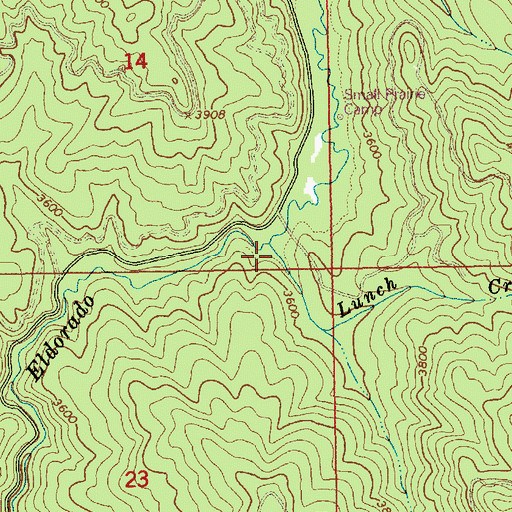 Topographic Map of Lunch Creek, ID
