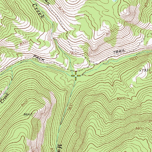 Topographic Map of MacRae Creek, ID