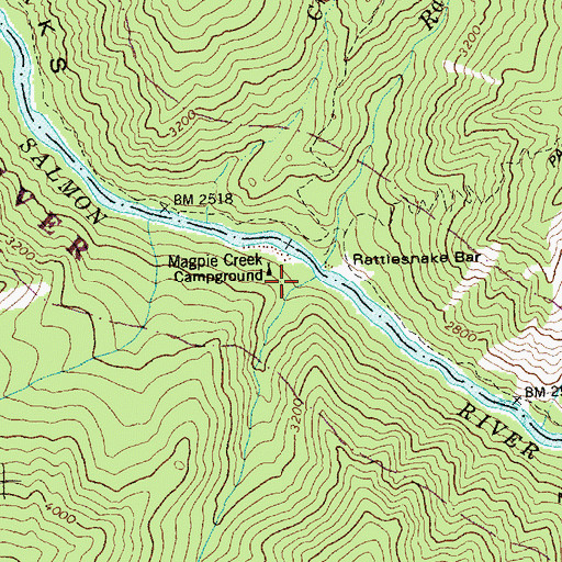 Topographic Map of Magpie Creek, ID