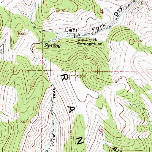 Topographic Map of Malad Range, ID