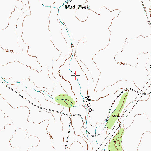 Topographic Map of Mud Number One Tank, AZ