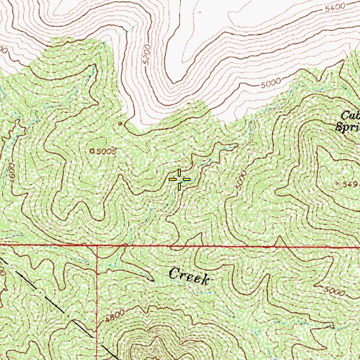 Topographic Map of Mud Spring, AZ