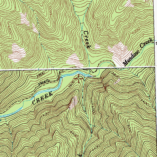 Topographic Map of Matteson Creek, ID