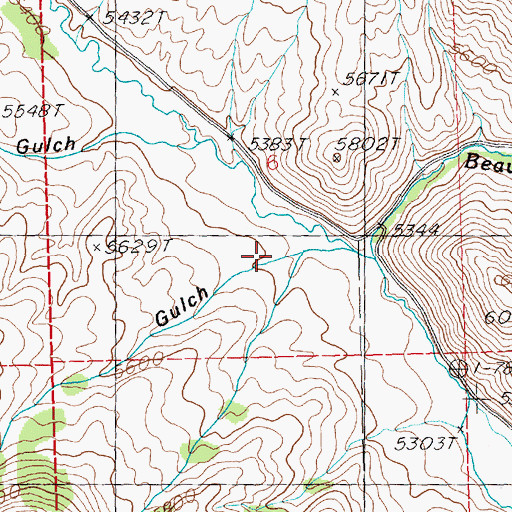 Topographic Map of McKay Gulch, ID