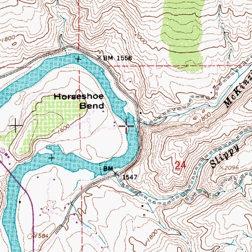 Topographic Map of McKinzie Creek, ID