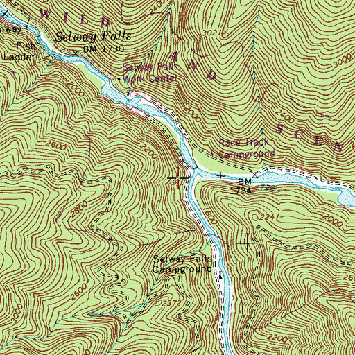 Topographic Map of Meadow Creek, ID
