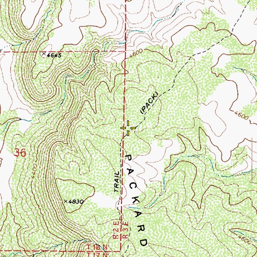 Topographic Map of Packard Trail, AZ