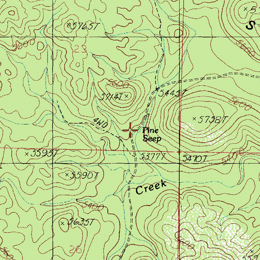 Topographic Map of Pine Seep, AZ