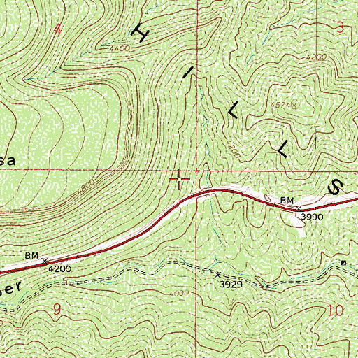 Topographic Map of Pinto Mesa Spring, AZ
