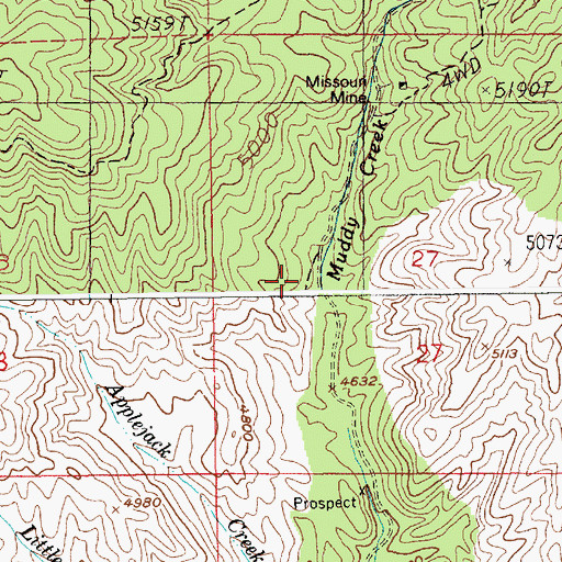 Topographic Map of Missouri Mine, ID
