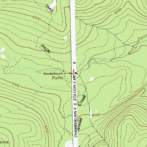 Topographic Map of Moose Creek, ID