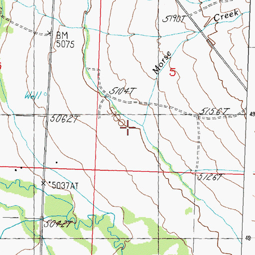 Topographic Map of Morse Creek, ID