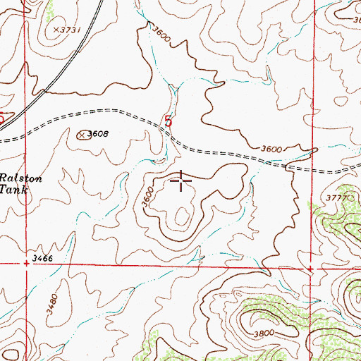 Topographic Map of Quail Trick Tank, AZ