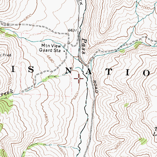 Topographic Map of Mud Lake Canyon, ID
