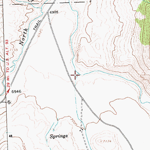 Topographic Map of Newton Creek, ID