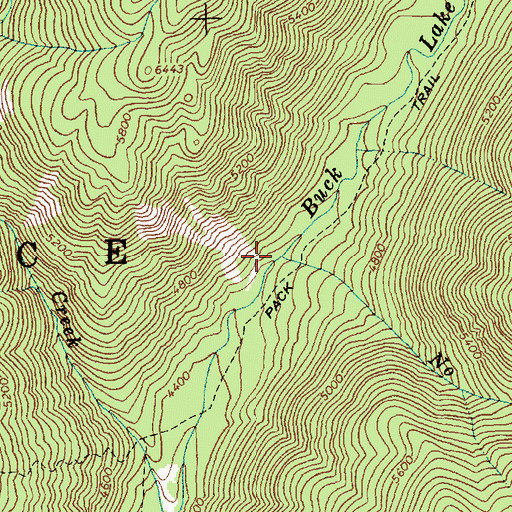 Topographic Map of No Business Creek, ID