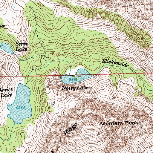 Topographic Map of Noisy Lake, ID