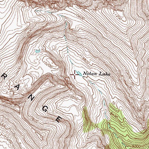 Topographic Map of Nolan Lake, ID