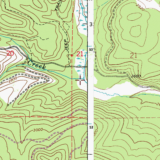 Topographic Map of North Fork Creek, ID