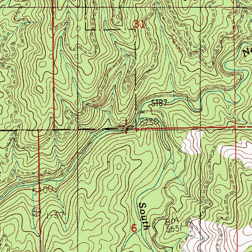 Topographic Map of North Fork Gold Fork River, ID