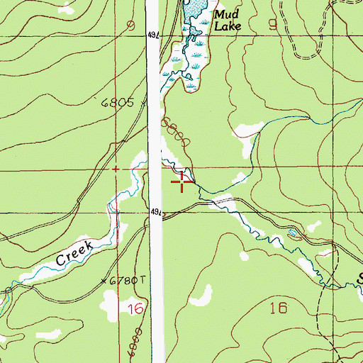 Topographic Map of North Fork Sand Creek, ID