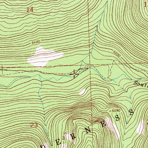 Topographic Map of North Fork Storm Creek, ID