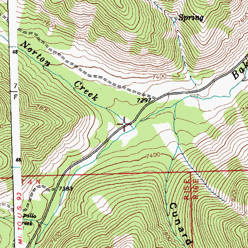 Topographic Map of Norton Creek, ID