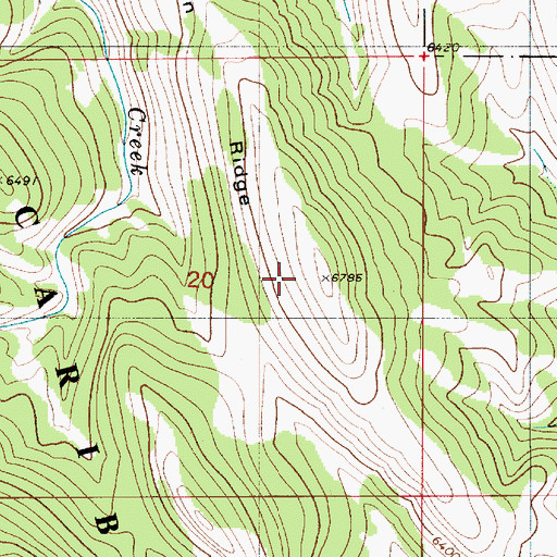 Topographic Map of Old Man Ridge, ID