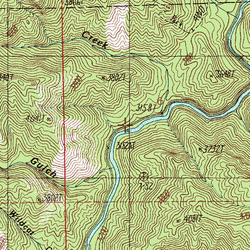Topographic Map of One Spoon Campground (historical), ID