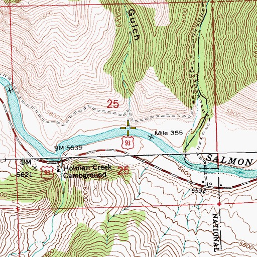 Topographic Map of Oster Gulch, ID