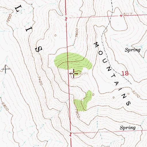 Topographic Map of Pahsimeroi Mountains, ID