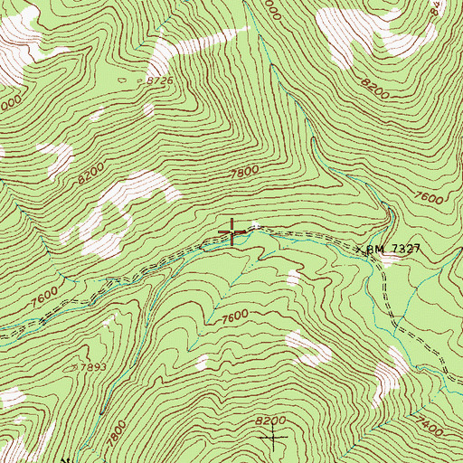Topographic Map of Park Creek, ID